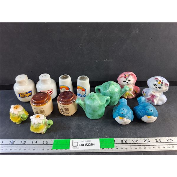 Various Decorative Salt & Pepper Shakers