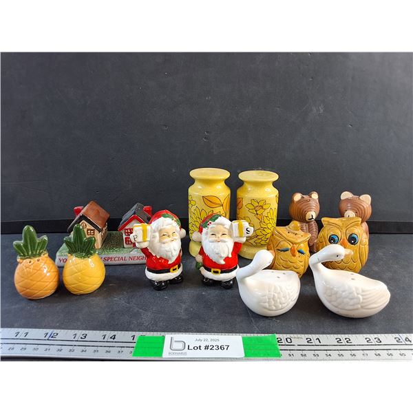 Various Decorative Salt & Pepper Shakers