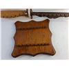Image 3 : (3) Wooden & Plastic Souvenir Spoon Display Racks 15" x 17"