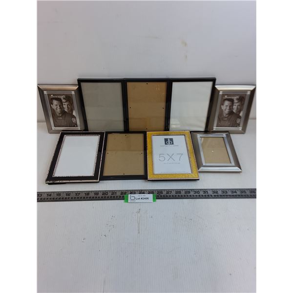 (9) Picture Frames - Largest 9x7"