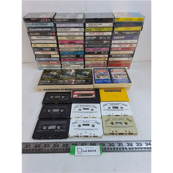 (60+) Cassette Tapes (Elvis, Charley Pride, Roy Orbison)