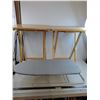 Image 1 : Pair of Foldable Wooden TV Trays, Mini Foldable Ironing Board - PICK UP