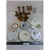 Image 1 : Brass Candle Holders & Decorative Plates