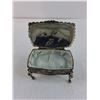 Image 3 : Vintage Lot - Indigenous Themed Candle Holders/Trinket Box, Pewter Jewelry Box