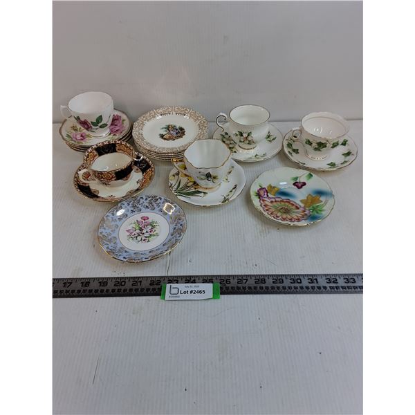 Fine China Tea Cups & Saucers - Partial Sets