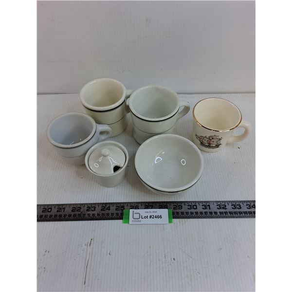 Vintage Stoneware Mugs & Bowls