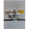 Image 1 : (5) Assorted Fine China Tea Cups & Saucers