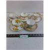 Image 1 : (5) Assorted Fine China Tea Cups & Saucers
