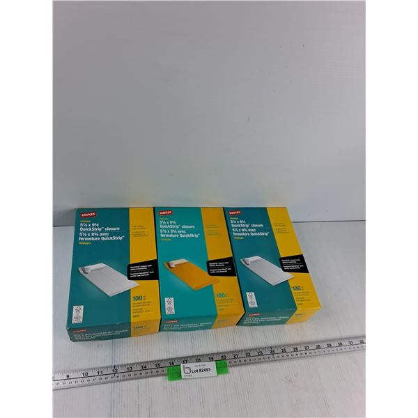 (3) 5 7/8'' x 9 5/8'' Quickstrip Closure Envelopes