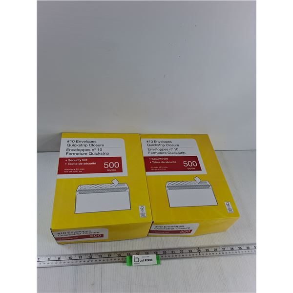 (2) 4 1/8'' x 9 1/2" Quickstrip Closure Envelope Boxes