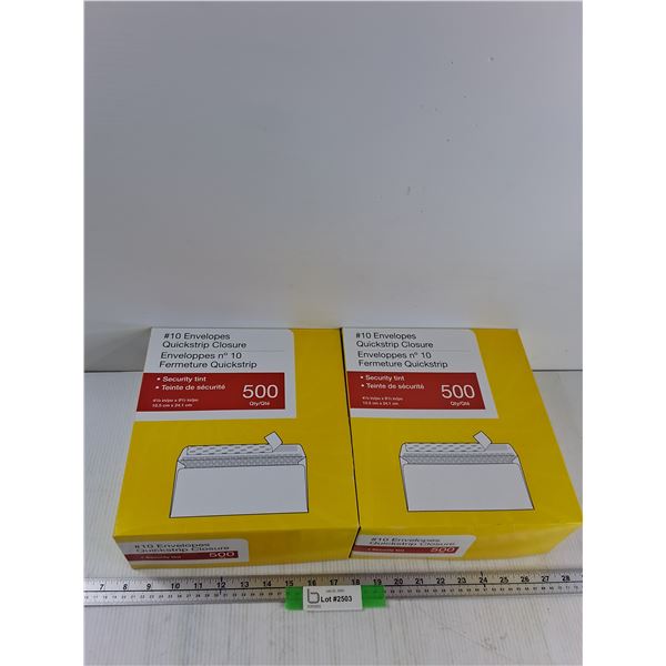 (2) 4 1/8'' x 9 1/2" Quickstrip Closure Envelope Boxes