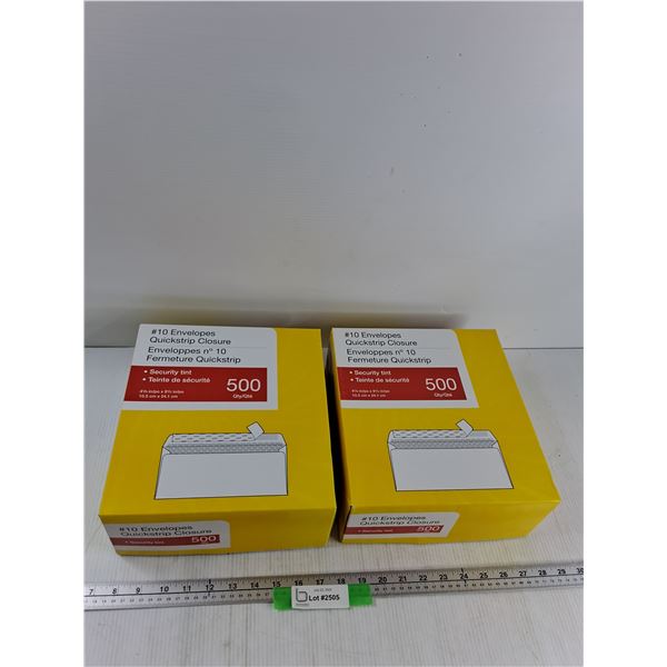 (2) 4 1/8'' x 9 1/2" Quickstrip Closure Envelope Boxes