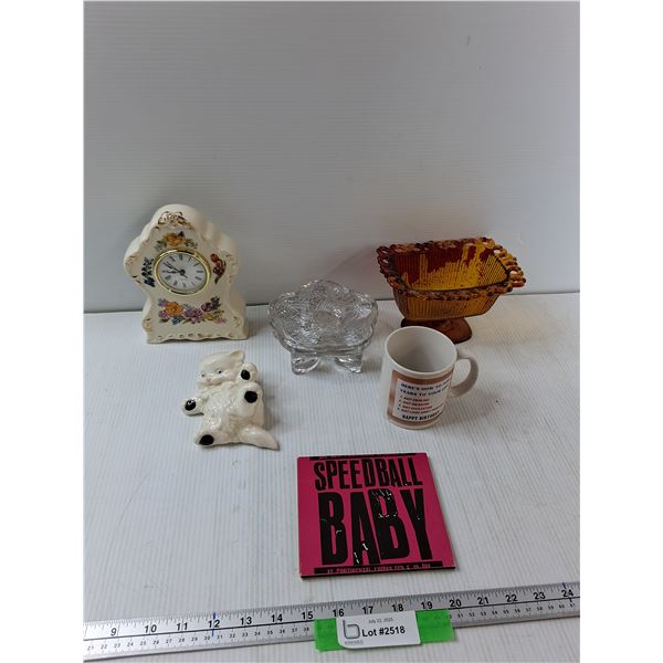 Clock, Decorative Cat,  TNZ Glass Coaster, Mug, Misc