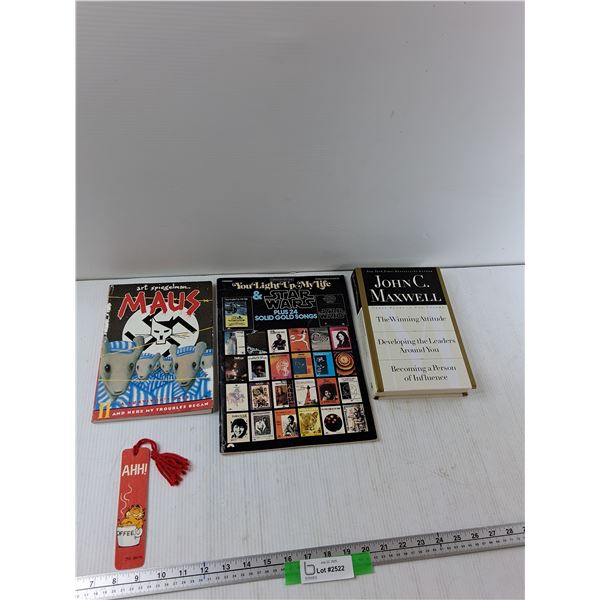 Books - Maus, The Winning Attitude, You Light Up My Life & Star Wars and 24 Solid Gold Songs