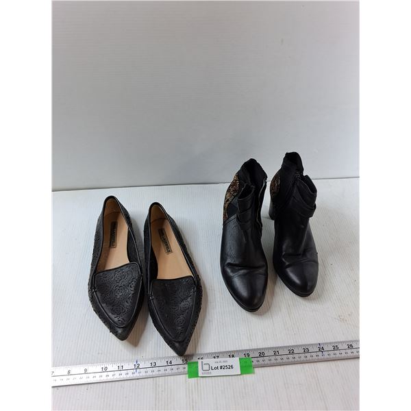 (2) Shoes - High Heels Size 9 1/2, Slip On Shoes Size 11