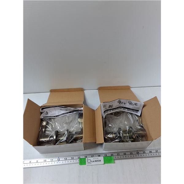 (2) Locking Exterior Door Knob Sets