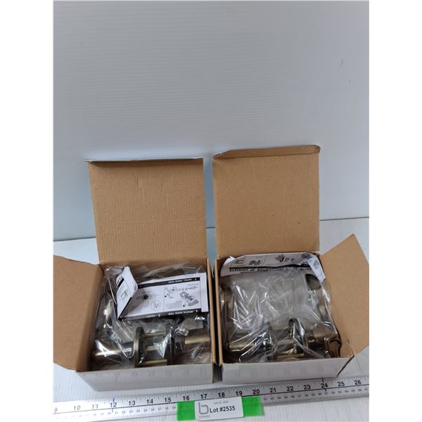 (2) Locking Exterior Door Knob Sets