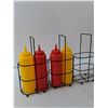Image 2 : (3) Condiment Holder & (4)Bottles For Condiments