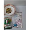 Image 3 : Various Items- Bowls, Cookie Decorations, Stencil, Masks, Id Tags