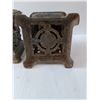 Image 6 : (2) Cast Iron Candle Holder- 8" x 9"