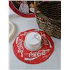 Image 3 : Various Items- Basket, (2) Coca-Cola Items Western Producer Truck & Queen Silvers Jubilee Tray