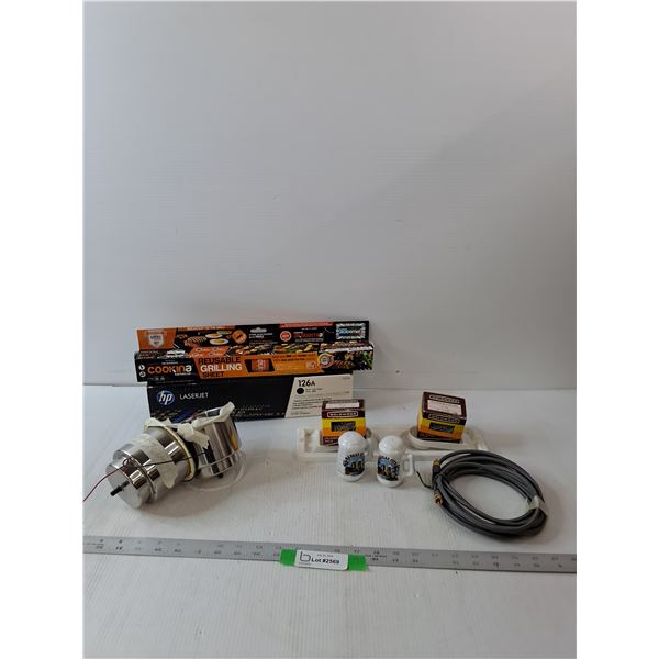 Printer Cartridge, Salt & Pepper Shakers, Colored Nails, Reusable Grilling Sheet,(2) Heat Cup Holder