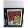 Image 3 : (2) Framed Modern Art Prints 15" x 12"
