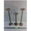 Image 1 : (3) Plastic Candle Holders 17" and 13"