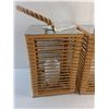 Image 2 : (2) Fuslon Rope Lanterns with Flameless Candle - New
