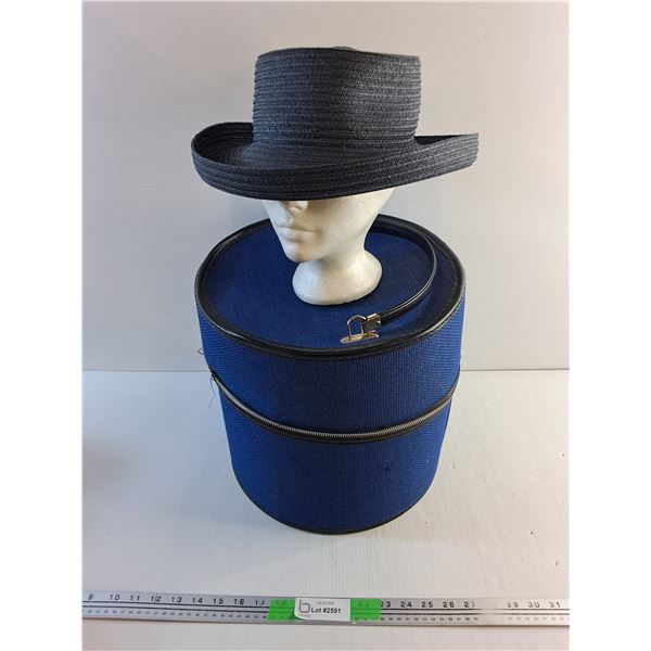 Gray Hat and Hat Box
