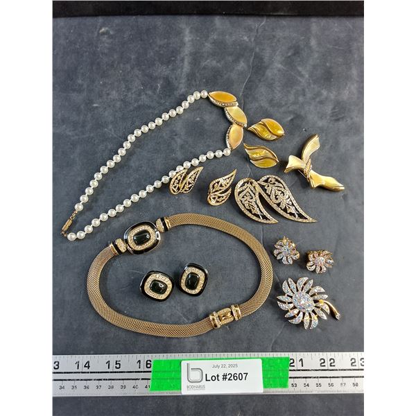 Various Jewelry - Necklace, Bracelet, Tie Pins and Earrings