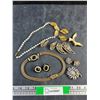 Image 1 : Various Jewelry - Necklace, Bracelet, Tie Pins and Earrings