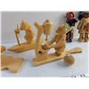 Image 2 : Carved Wood Pull String Toys and Indigenous Figures