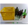 Image 1 : Various Glass Bottles and Milk Crate - PICK UP ONLY