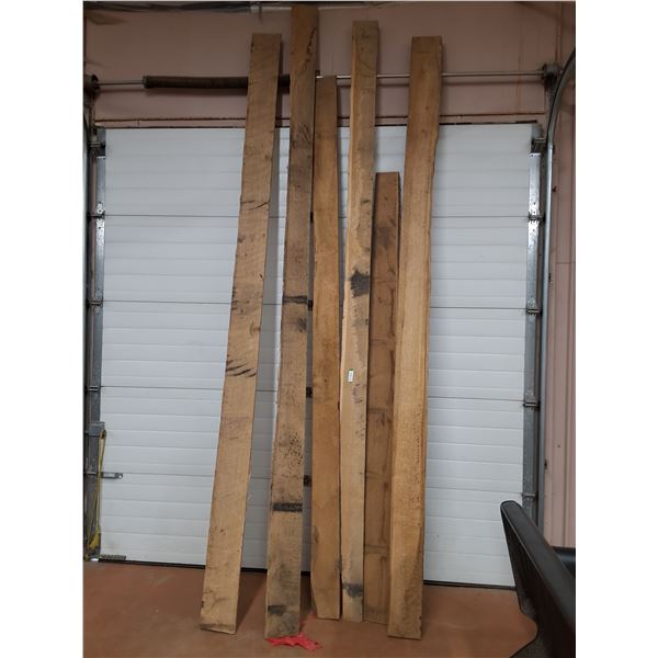 * (6) Oak Wood Planks - Ranging From Approx 150" Lengths x 6"  CANNOT SHIP