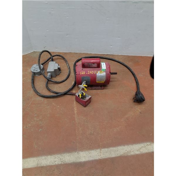 ** Bulldok Electric Motor - 220 Amp Plug - As Is, Untested - CANNOT SHIP