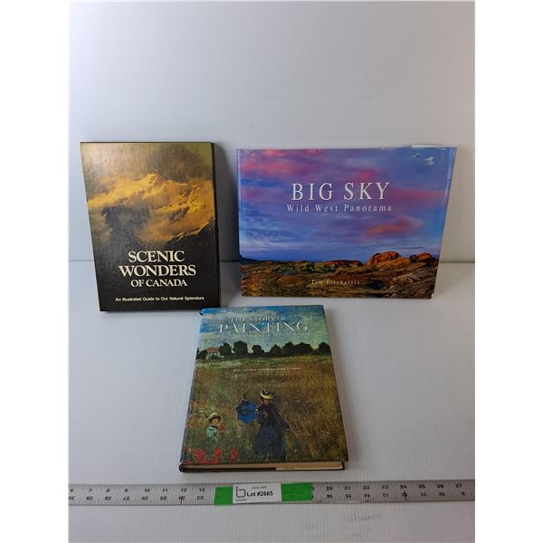 (3) Books- Story of Painting, Big Sky & Scenic Wonders of Canada