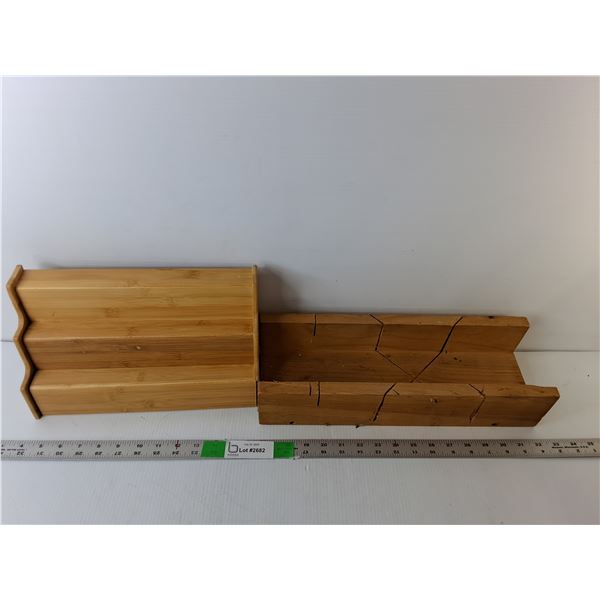 (2) Wooden Storage Shelves, Up to 21" Long