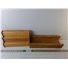 Image 1 : (2) Wooden Storage Shelves, Up to 21" Long