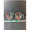 Image 1 : (2) Glass Measuring Cups- Pyrex & Fire King