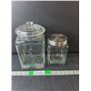 Image 1 : (2) Glass Jars Up to 10" Tall