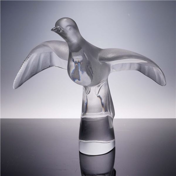 Lalique Crystal Dove Figurine, Colombe Clita