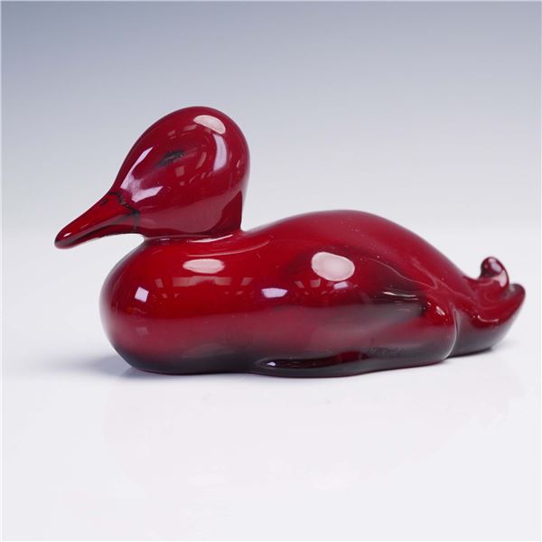 Royal Doulton Flambe Figurine, Duck Resting - Small HN148B