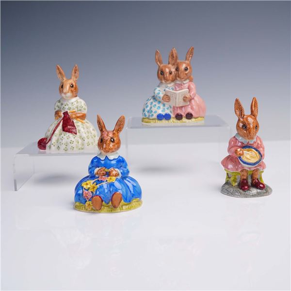 4pc Royal Doulton Bunnykins Figurine Collection DB2 DB7 DB9 DB10