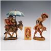 Image 1 : 3pc ANRI and Carved Wood Figurine Lot, Jerrandiz and Leapfrog Scene