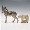 Image 2 : 2pc Goebel Porcelain Figurines, Donkey and Ewe with Lamb