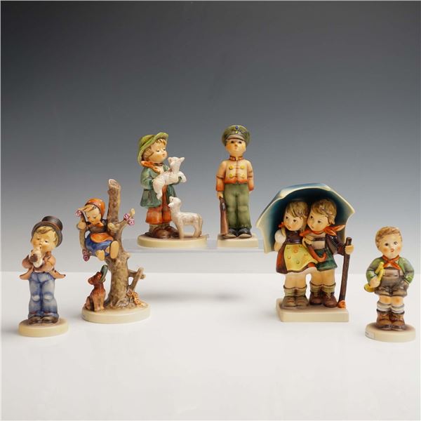 6pc Hummel Goebel Figurines Featuring Soldier Boy and Stormy Weather