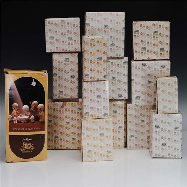 14pc Precious Moments Porcelain Figurines with Boxes