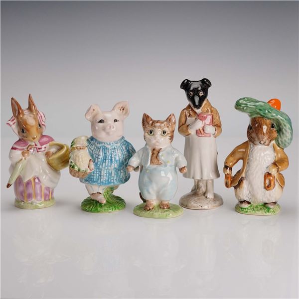 5pc Beswick Beatrix Potter Porcelain Figurines