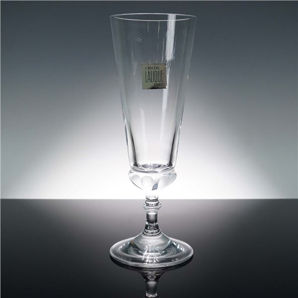 Lalique Crystal Trumpet Vase